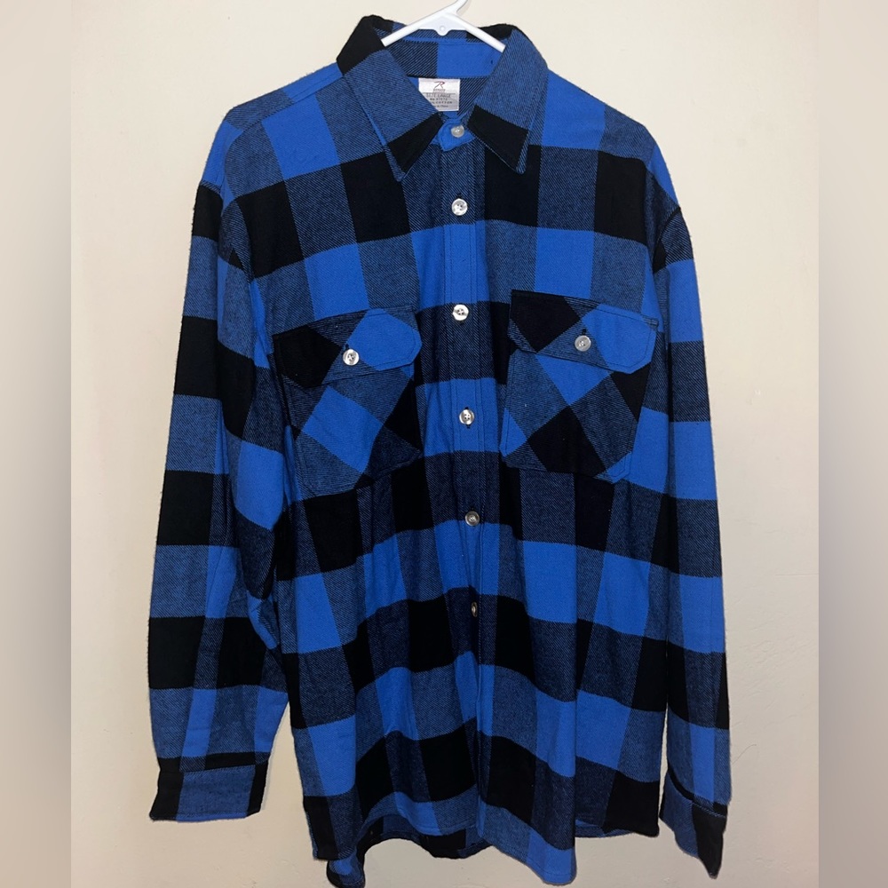 Mens Blue Flannel